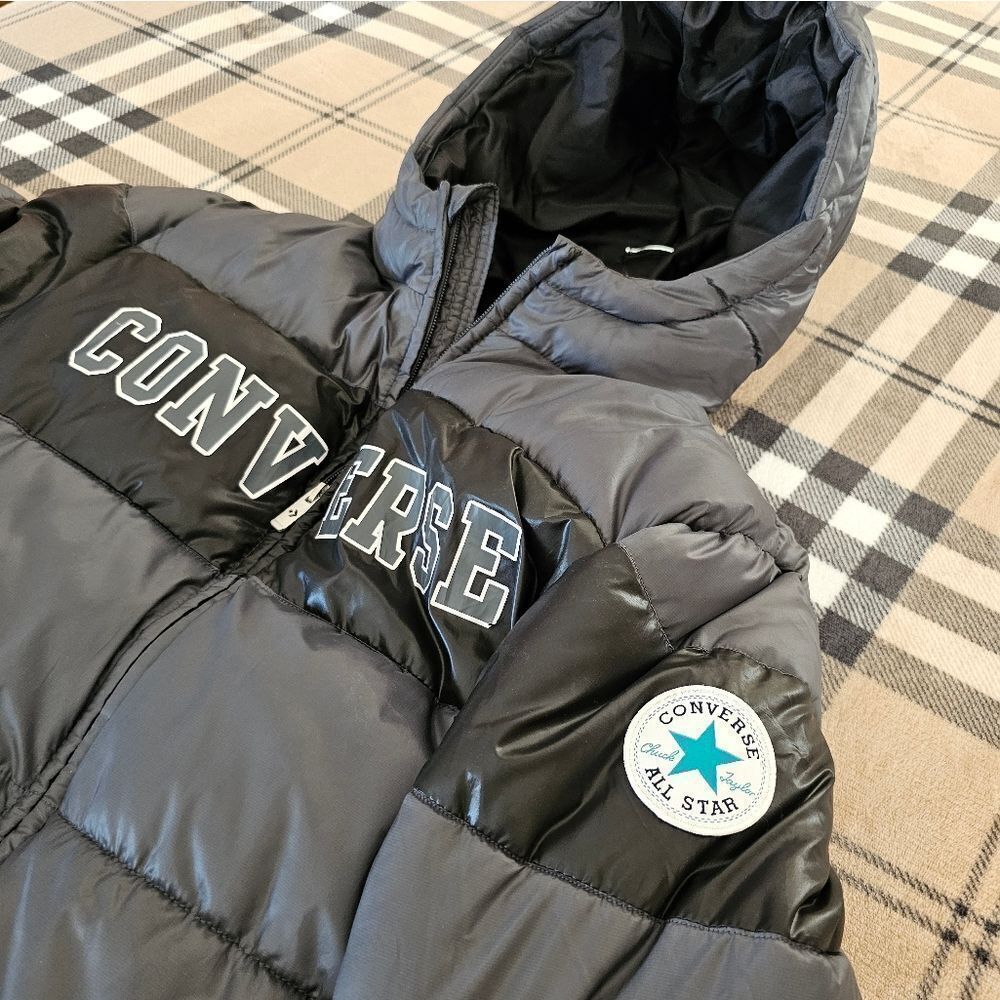 Converse Gray Puffer Jacket - Picture 7 of 7